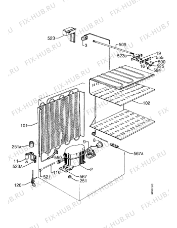 Взрыв-схема холодильника Zanussi ZV120 - Схема узла Functional parts